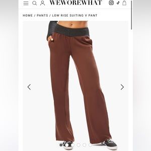 WeWoreWhat LOW RISE SUITING V PANT